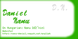 daniel nanu business card